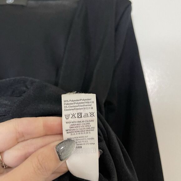 Missguided black long sleeve v neck bodysuit size US 4 - Picture 5 of 7